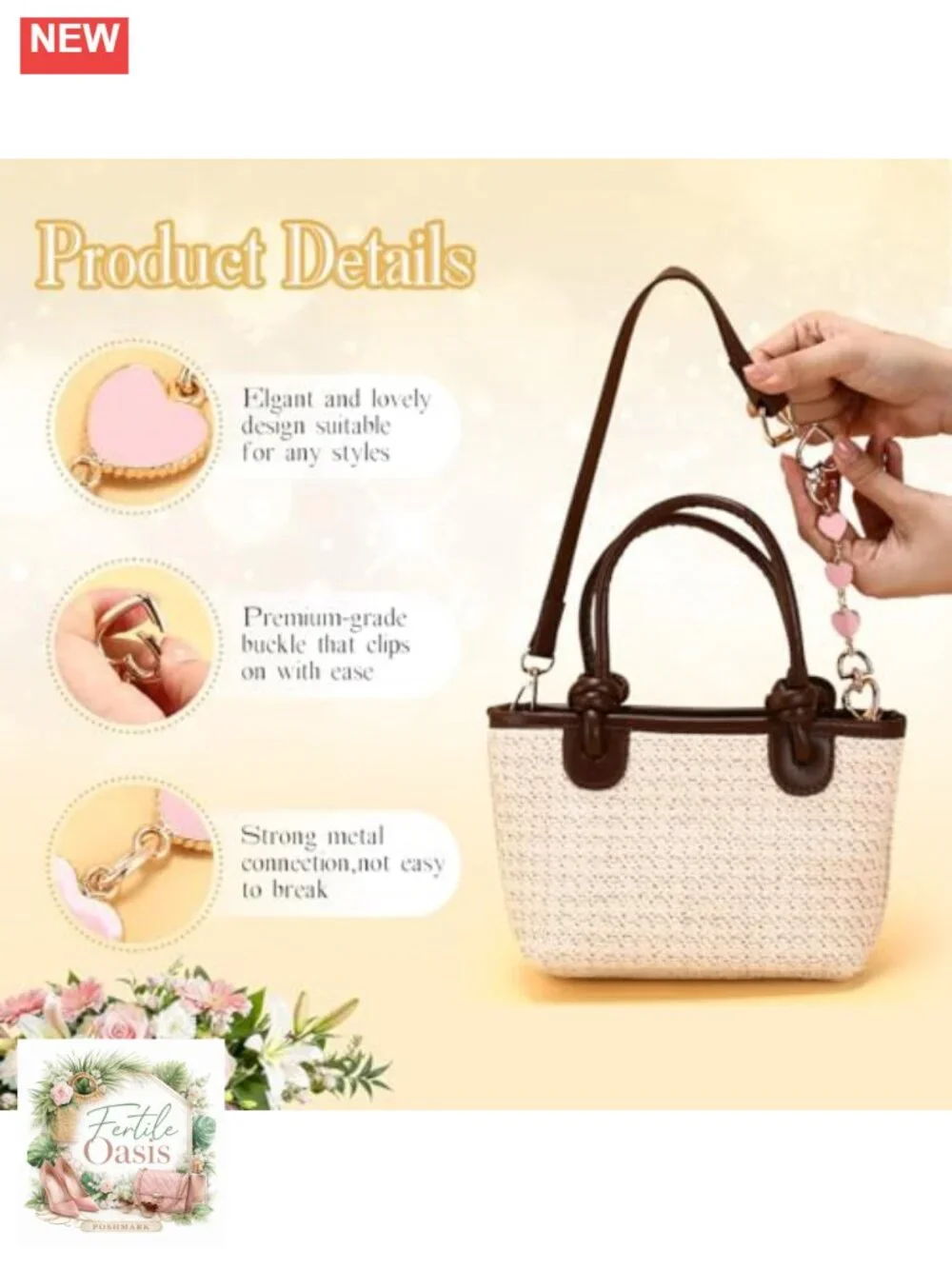 5 Pcs Bag Extender Chain Purse Strap Extender Pearl Bow Keychain Alloy Metal